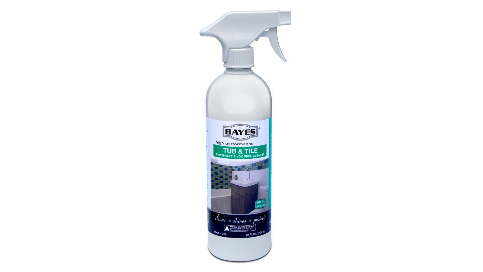 Bayes High-Performance Eco-Responsible Tub & Tile Cleaner - Cleans, Shines, and Protects